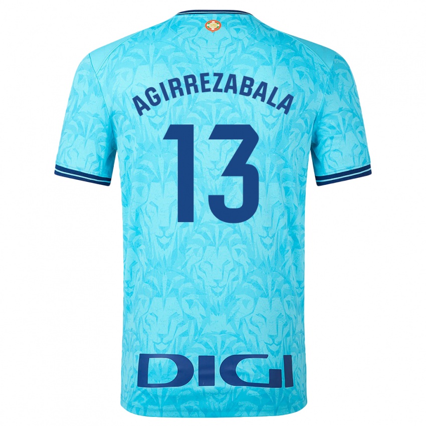 Homem Camisola Julen Agirrezabala #13 Céu Azul Alternativa 2023/24 Camisa