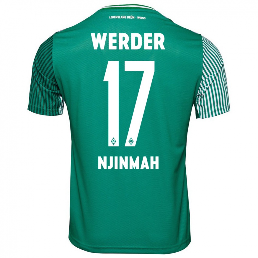 Mulher Camisola Justin Njinmah #17 Verde Principal 2023/24 Camisa