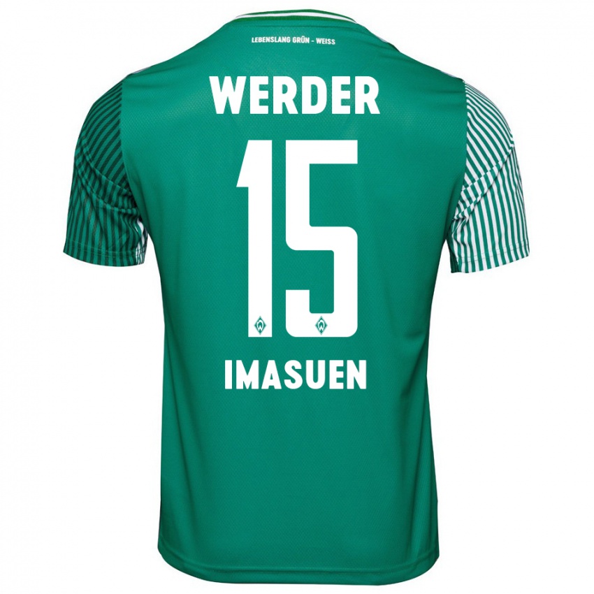 Mulher Camisola Joel Imasuen #15 Verde Principal 2023/24 Camisa