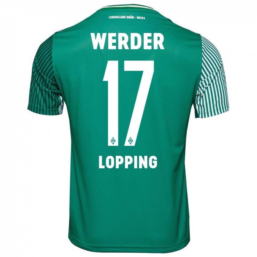 Mulher Camisola Jakob Löpping #17 Verde Principal 2023/24 Camisa