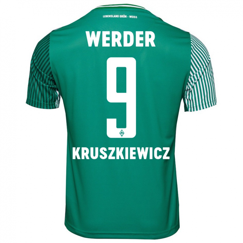 Mulher Camisola Jakub Kruszkiewicz #9 Verde Principal 2023/24 Camisa