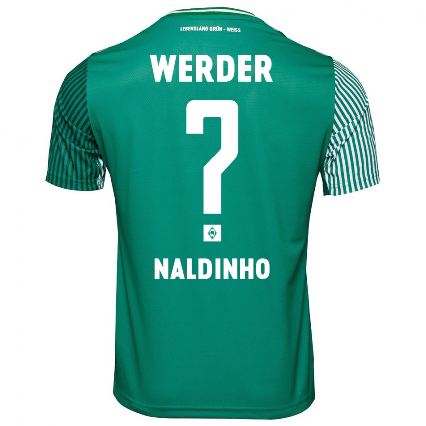 Mulher Camisola Naldinho #0 Verde Principal 2023/24 Camisa