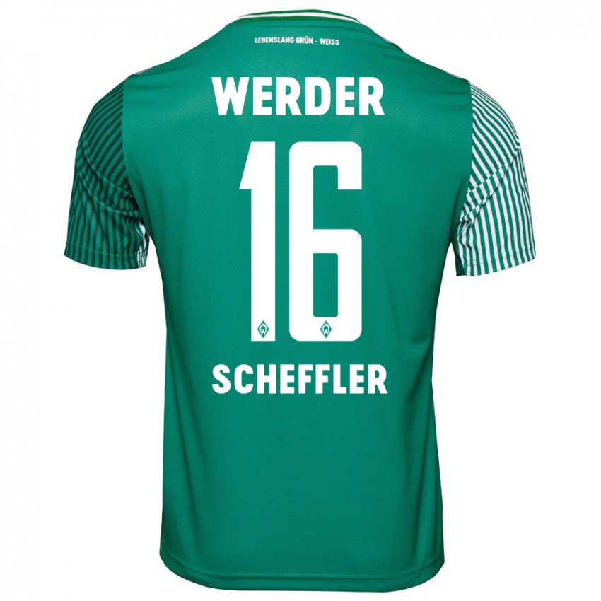 Mulher Camisola Ian Scheffler #16 Verde Principal 2023/24 Camisa