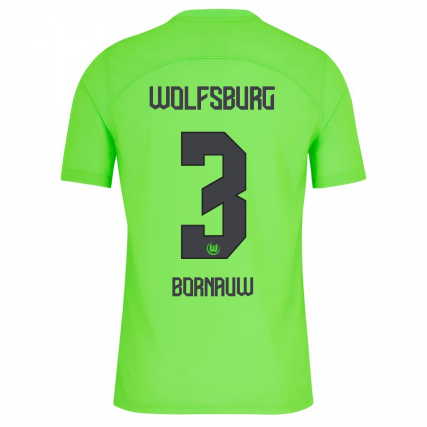 Mulher Camisola Sebastiaan Bornauw #3 Verde Principal 2023/24 Camisa