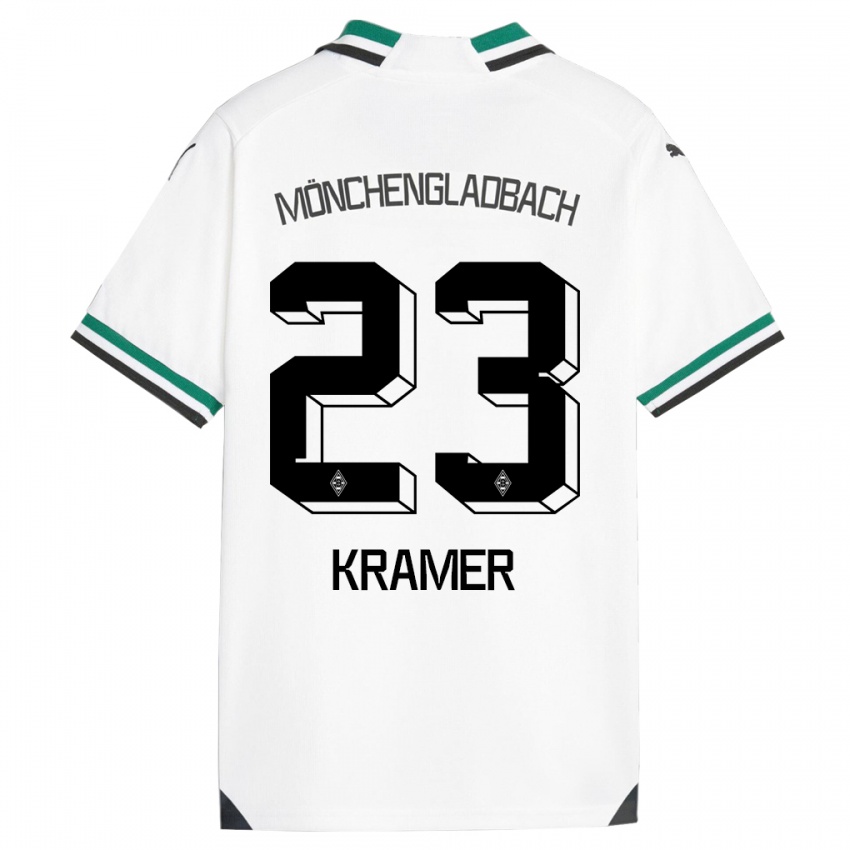 Mulher Camisola Christoph Kramer #23 Branco Verde Principal 2023/24 Camisa