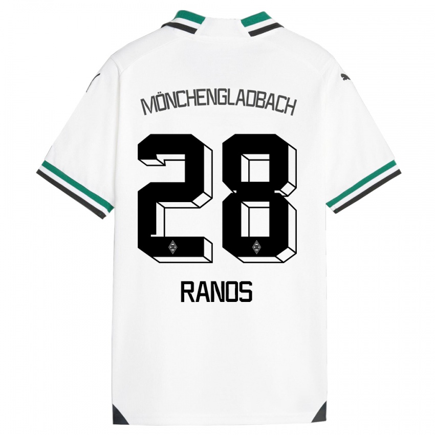 Mulher Camisola Grant-Leon Ranos #28 Branco Verde Principal 2023/24 Camisa