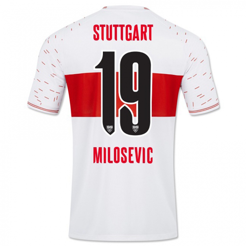 Mulher Camisola Jovan Milosevic #19 Branco Principal 2023/24 Camisa