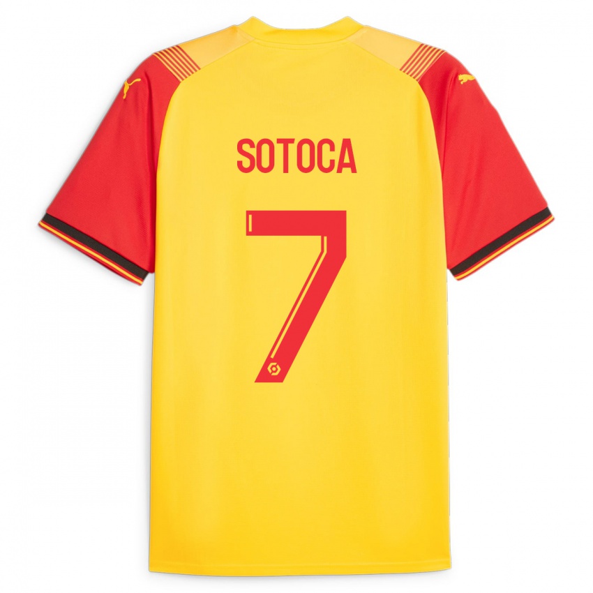 Mulher Camisola Florian Sotoca #7 Amarelo Principal 2023/24 Camisa