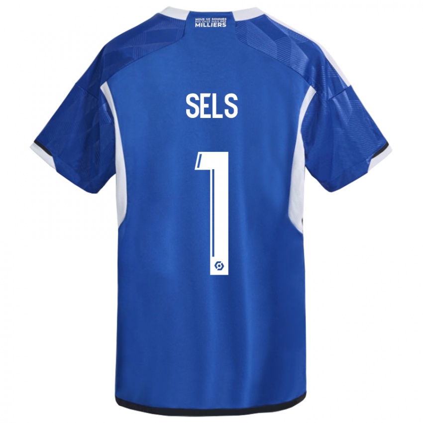 Mulher Camisola Matz Sels #1 Azul Principal 2023/24 Camisa