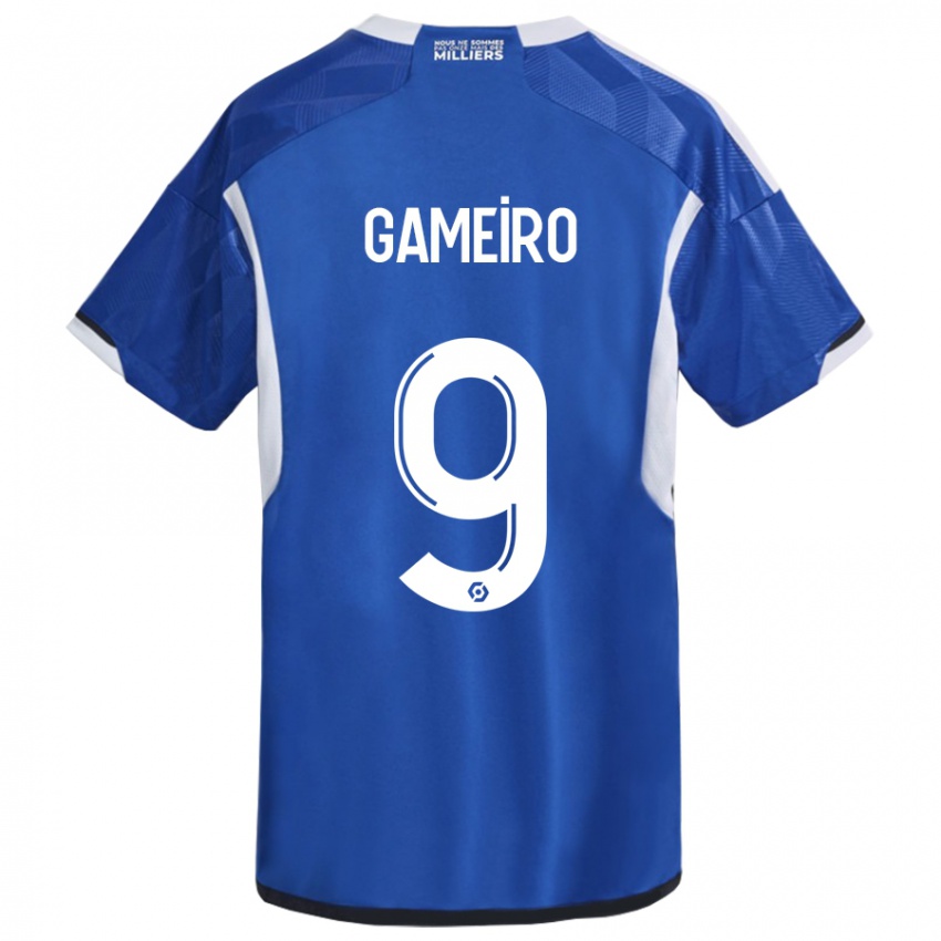 Mulher Camisola Kévin Gameiro #9 Azul Principal 2023/24 Camisa