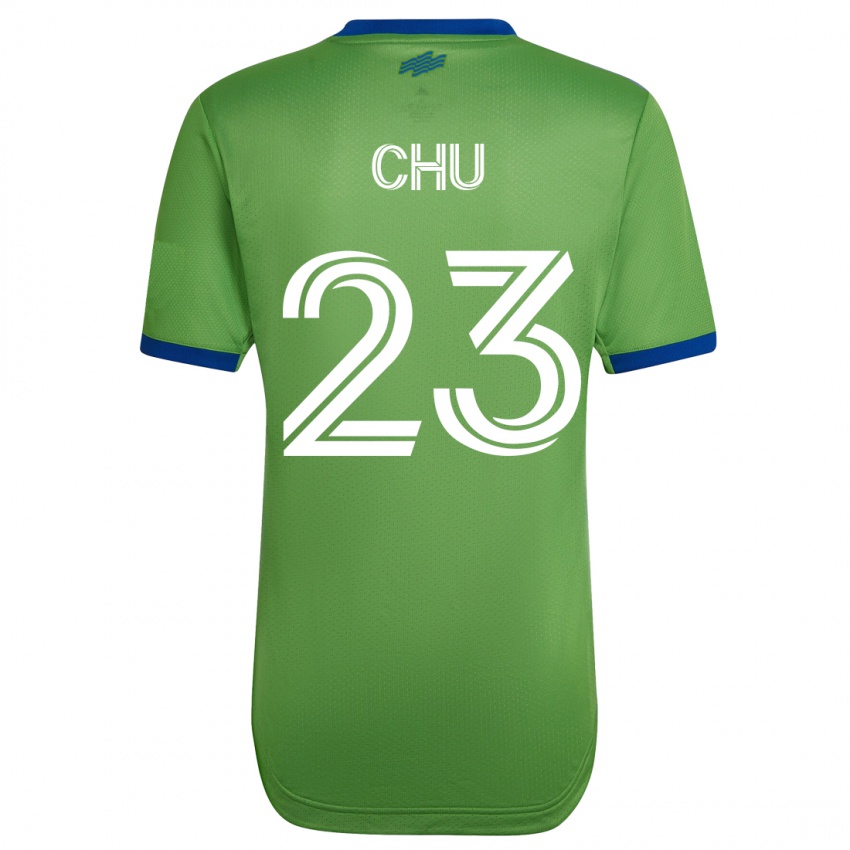 Mulher Camisola Leo Chu #23 Verde Principal 2023/24 Camisa