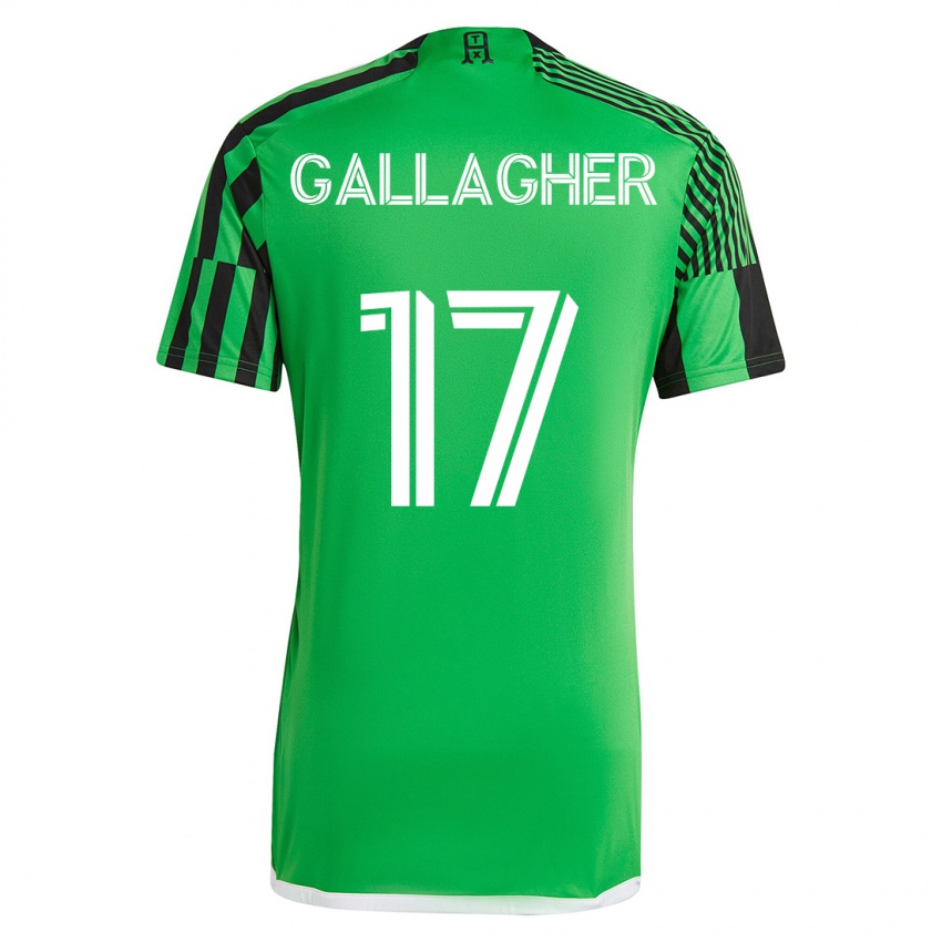 Mulher Camisola Jon Gallagher #17 Verde Preto Principal 2023/24 Camisa