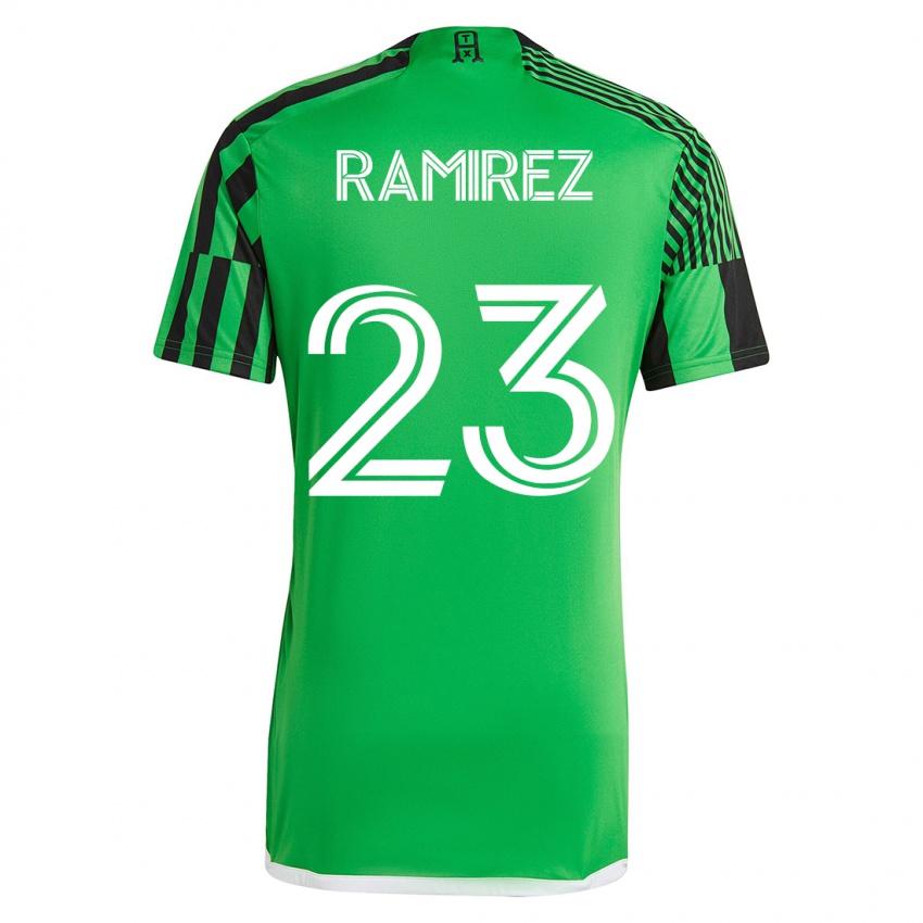 Mulher Camisola Alonso Ramírez #23 Verde Preto Principal 2023/24 Camisa