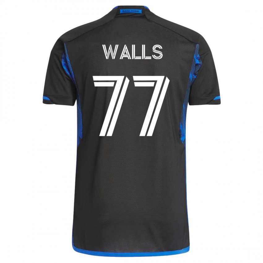 Mulher Camisola Casey Walls #77 Azul Preto Principal 2023/24 Camisa