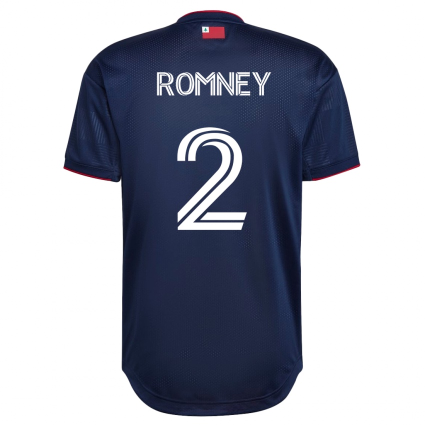 Mulher Camisola Dave Romney #2 Marinha Principal 2023/24 Camisa
