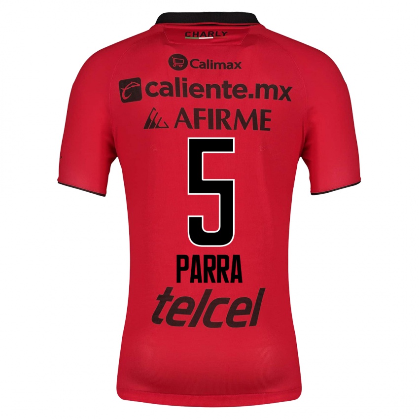 Mulher Camisola Rodrigo Parra #5 Vermelho Principal 2023/24 Camisa