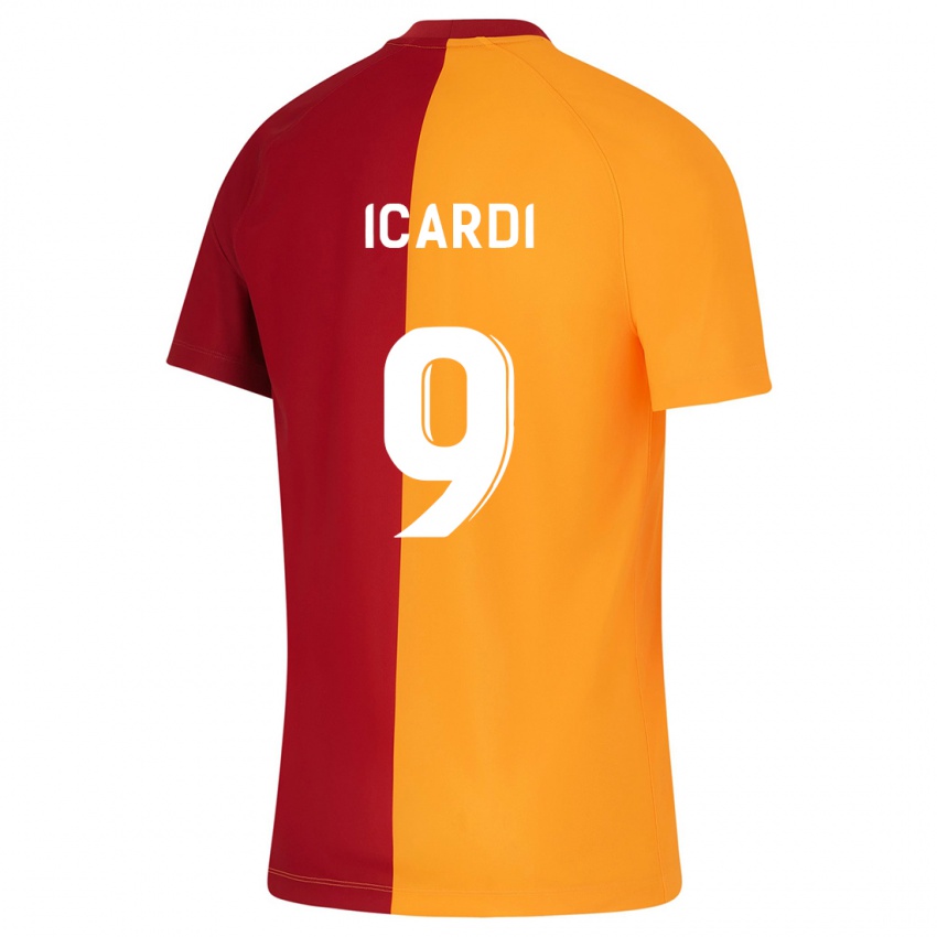 Mulher Camisola Mauro Icardi #9 Laranja Principal 2023/24 Camisa