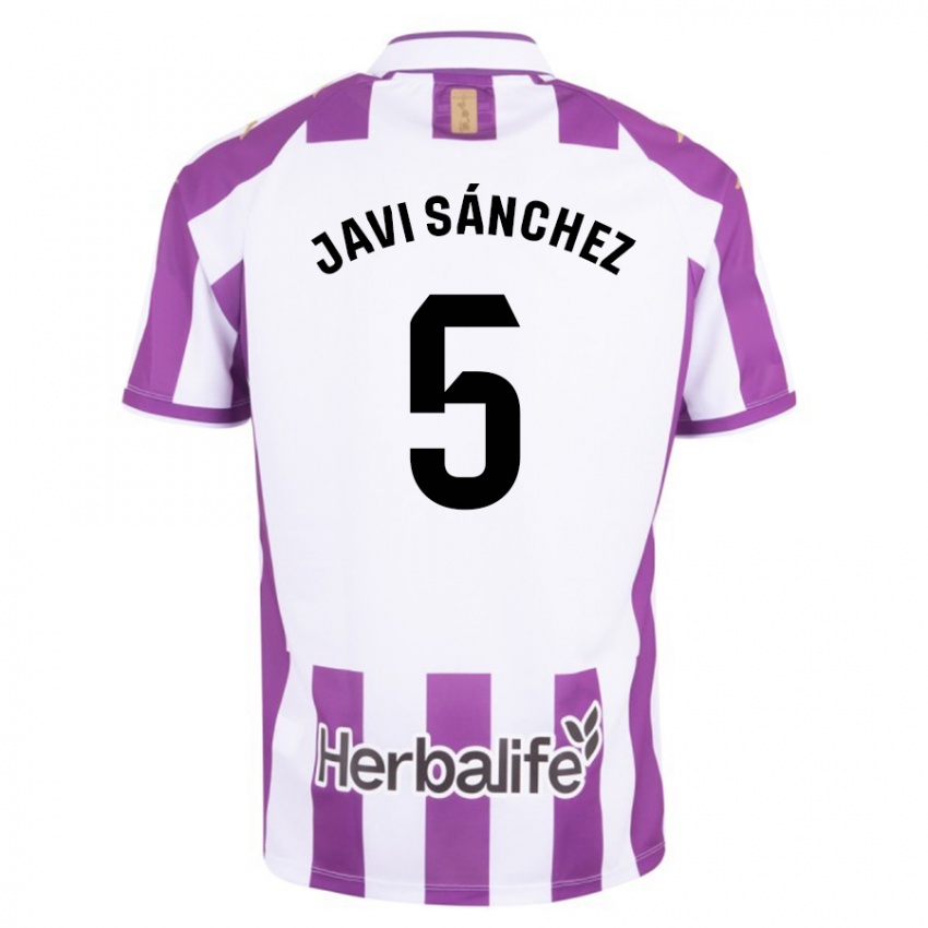 Mulher Camisola Javi Sánchez #5 Roxo Principal 2023/24 Camisa