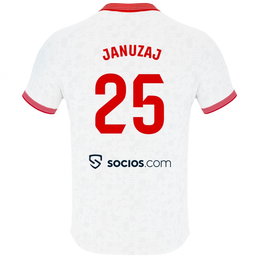 Mulher Camisola Adnan Januzaj #25 Branco Principal 2023/24 Camisa