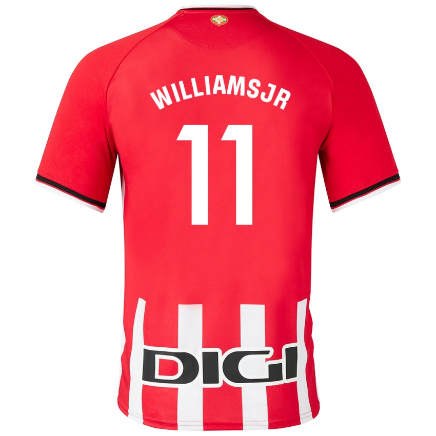 Mulher Camisola Nico Williams #11 Vermelho Principal 2023/24 Camisa