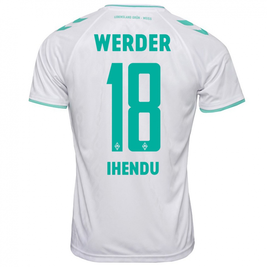 Mulher Camisola Daniel Ihendu #18 Branco Alternativa 2023/24 Camisa