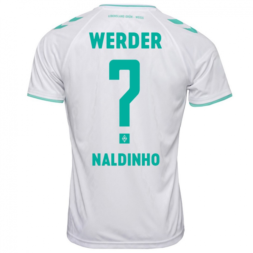 Mulher Camisola Naldinho #0 Branco Alternativa 2023/24 Camisa