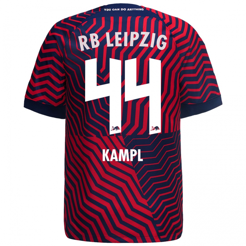 Mulher Camisola Kevin Kampl #44 Azul Vermelho Alternativa 2023/24 Camisa