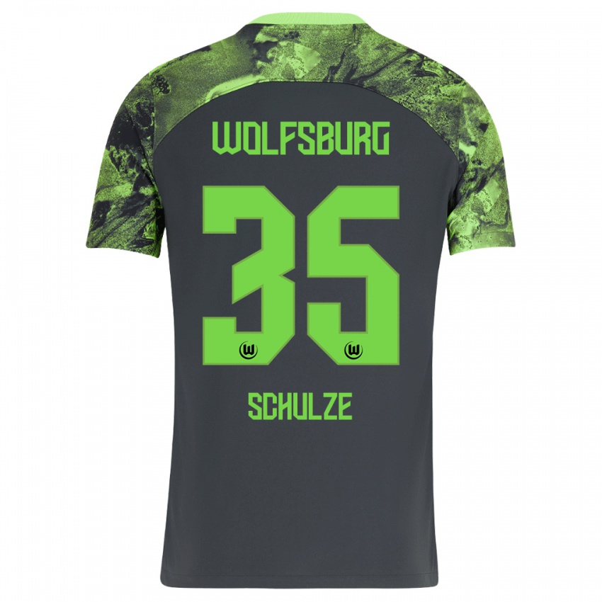 Mulher Camisola Philipp Schulze #35 Cinza Escuro Alternativa 2023/24 Camisa