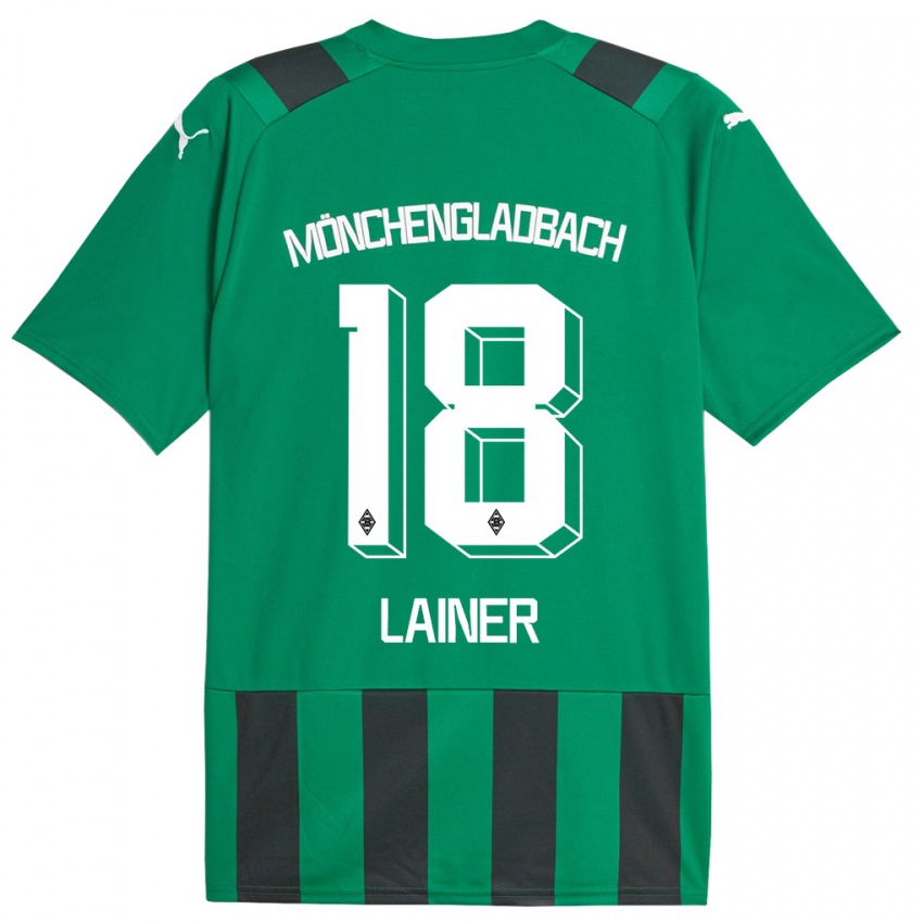 Mulher Camisola Stefan Lainer #18 Preto Verde Alternativa 2023/24 Camisa