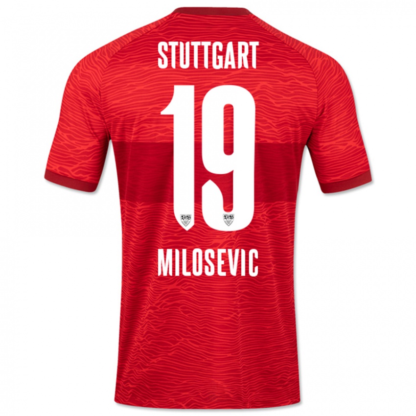 Mulher Camisola Jovan Milosevic #19 Vermelho Alternativa 2023/24 Camisa