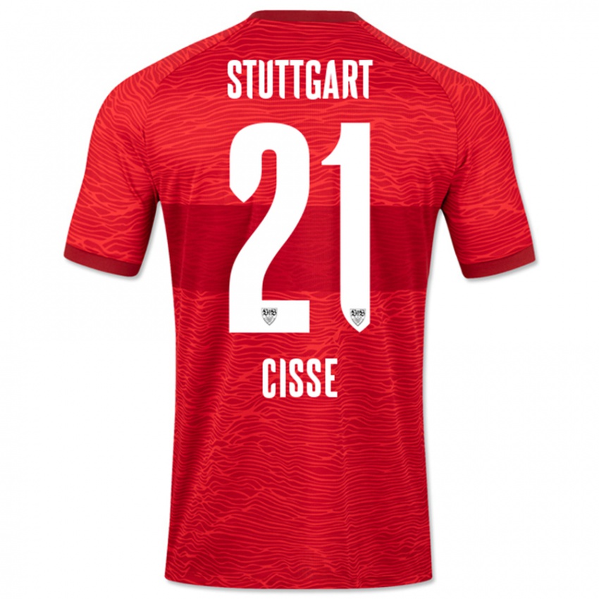 Mulher Camisola Moussa Cissé #21 Vermelho Alternativa 2023/24 Camisa