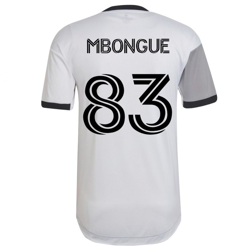 Mulher Camisola Hugo Mbongue #83 Branco Alternativa 2023/24 Camisa
