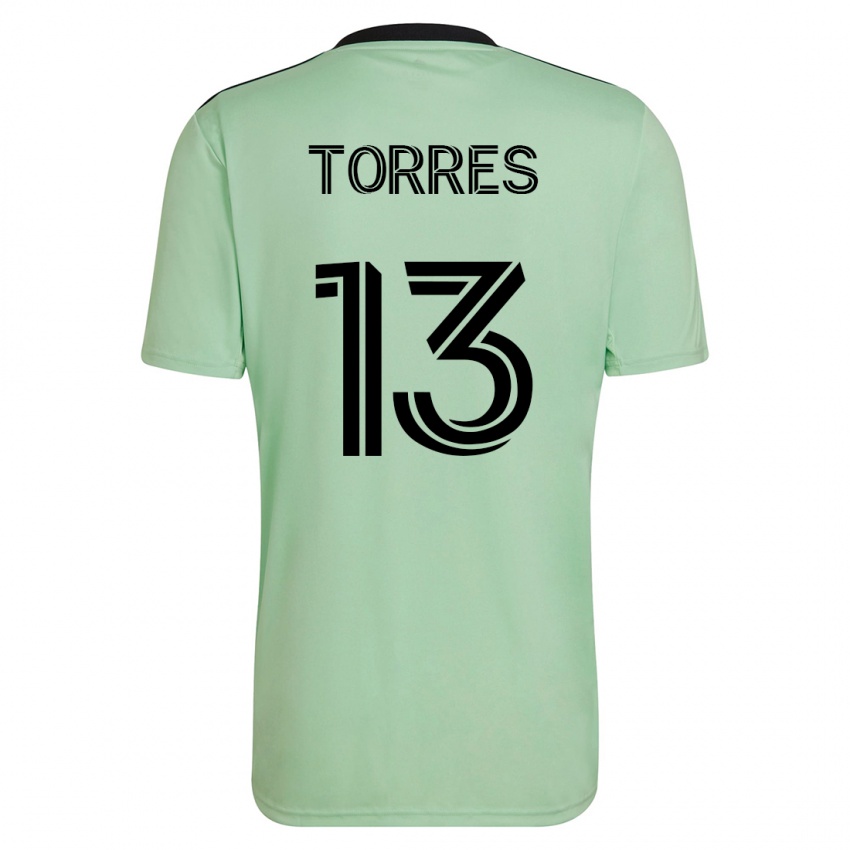 Mulher Camisola Leo Torres #13 Luz Verde Alternativa 2023/24 Camisa
