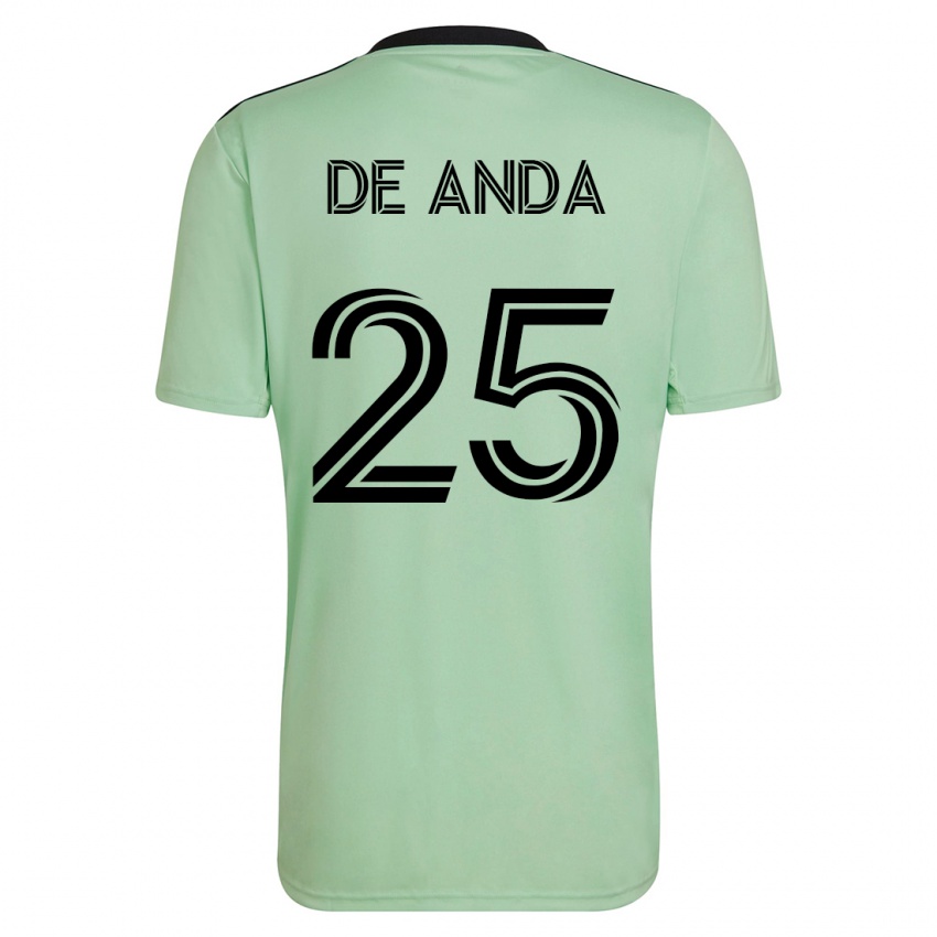 Mulher Camisola Anthony De Anda #25 Luz Verde Alternativa 2023/24 Camisa