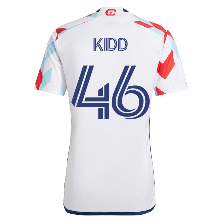 Mulher Camisola Matteo Kidd #46 Branco Azul Alternativa 2023/24 Camisa