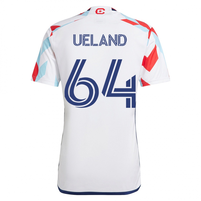 Mulher Camisola Andreas Ueland #64 Branco Azul Alternativa 2023/24 Camisa