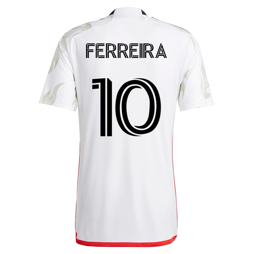 Mulher Camisola Jesús Ferreira #10 Branco Alternativa 2023/24 Camisa