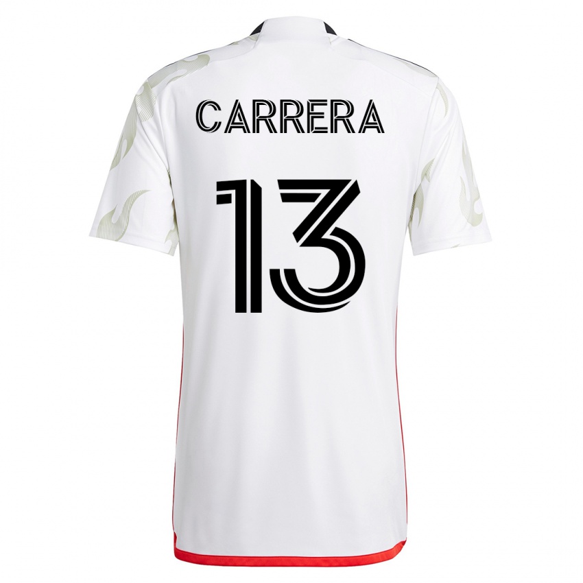 Mulher Camisola Antonio Carrera #13 Branco Alternativa 2023/24 Camisa