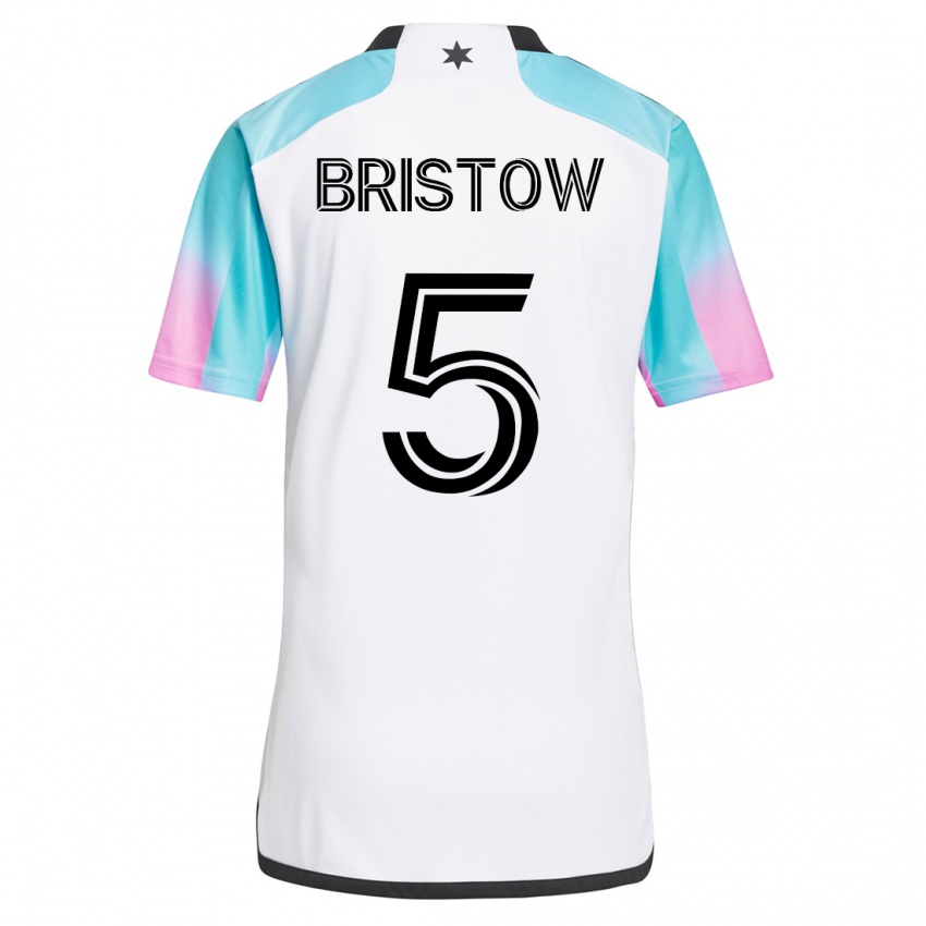 Mulher Camisola Ethan Bristow #5 Branco Alternativa 2023/24 Camisa