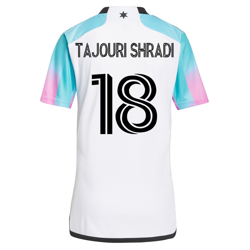 Mulher Camisola Ismael Tajouri-Shradi #18 Branco Alternativa 2023/24 Camisa