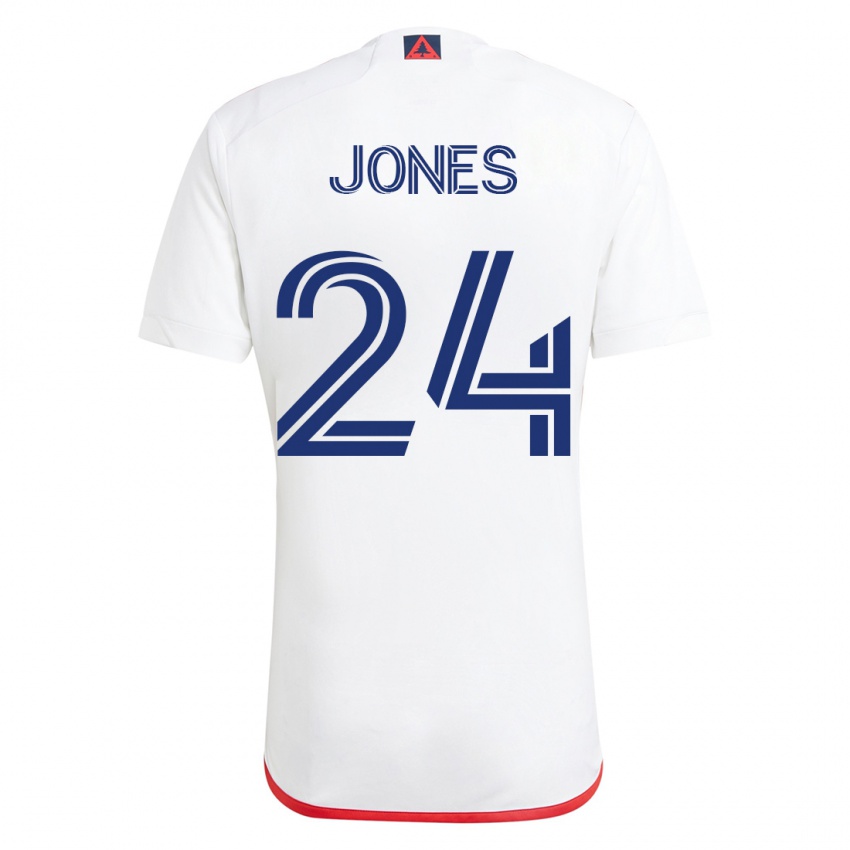 Mulher Camisola Dejuan Jones #24 Branco Vermelho Alternativa 2023/24 Camisa