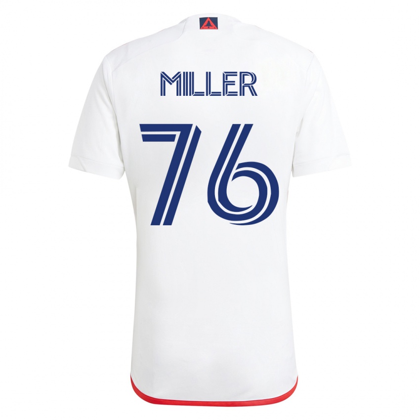 Mulher Camisola Peyton Miller #76 Branco Vermelho Alternativa 2023/24 Camisa