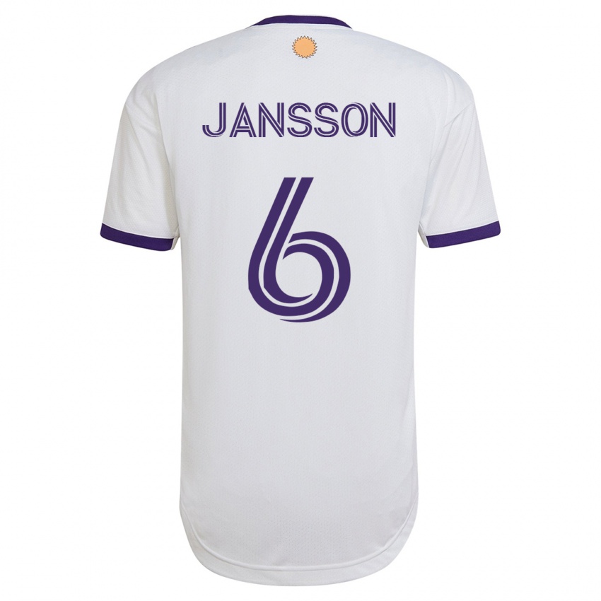 Mulher Camisola Robin Jansson #6 Branco Alternativa 2023/24 Camisa