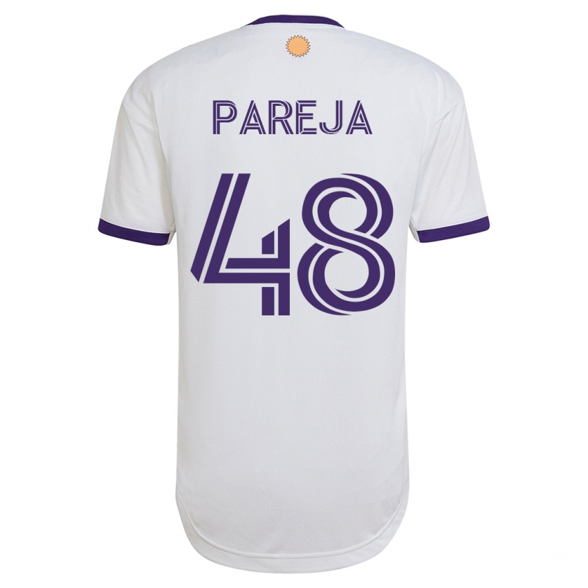 Mulher Camisola Diego Pareja #48 Branco Alternativa 2023/24 Camisa