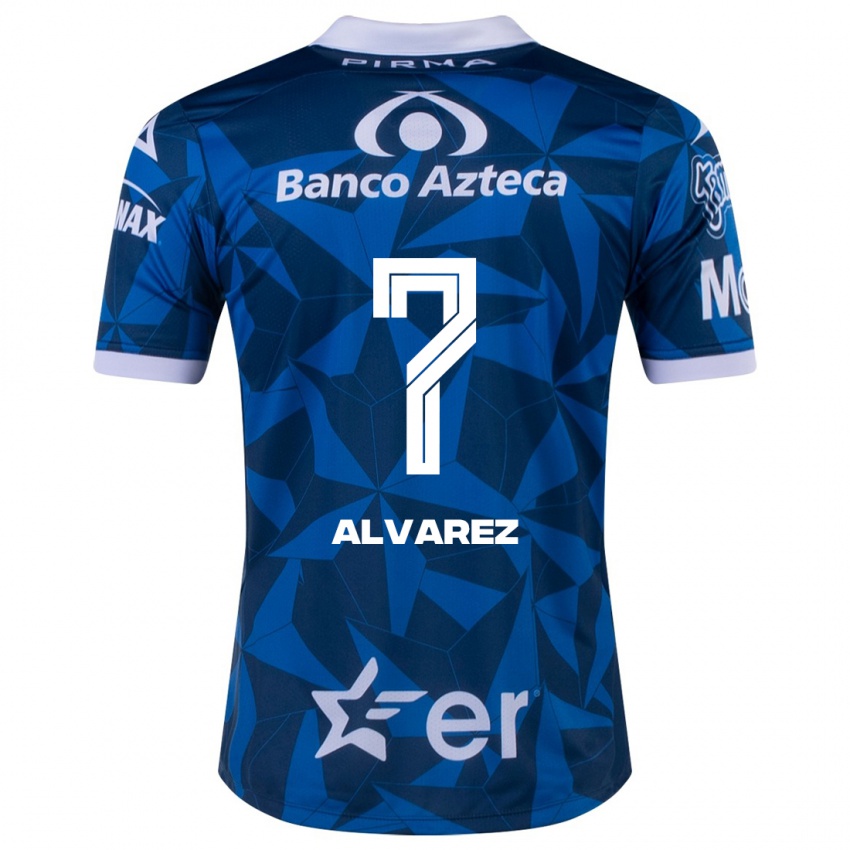 Mulher Camisola Daniel Álvarez #7 Azul Alternativa 2023/24 Camisa