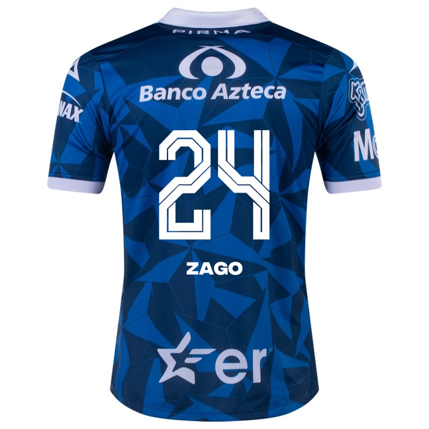 Mulher Camisola Diego Zago #24 Azul Alternativa 2023/24 Camisa