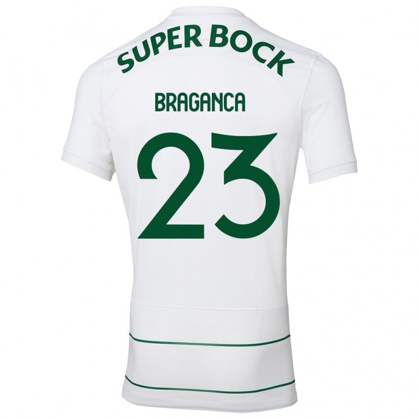 Mulher Camisola Daniel Braganca #23 Branco Alternativa 2023/24 Camisa