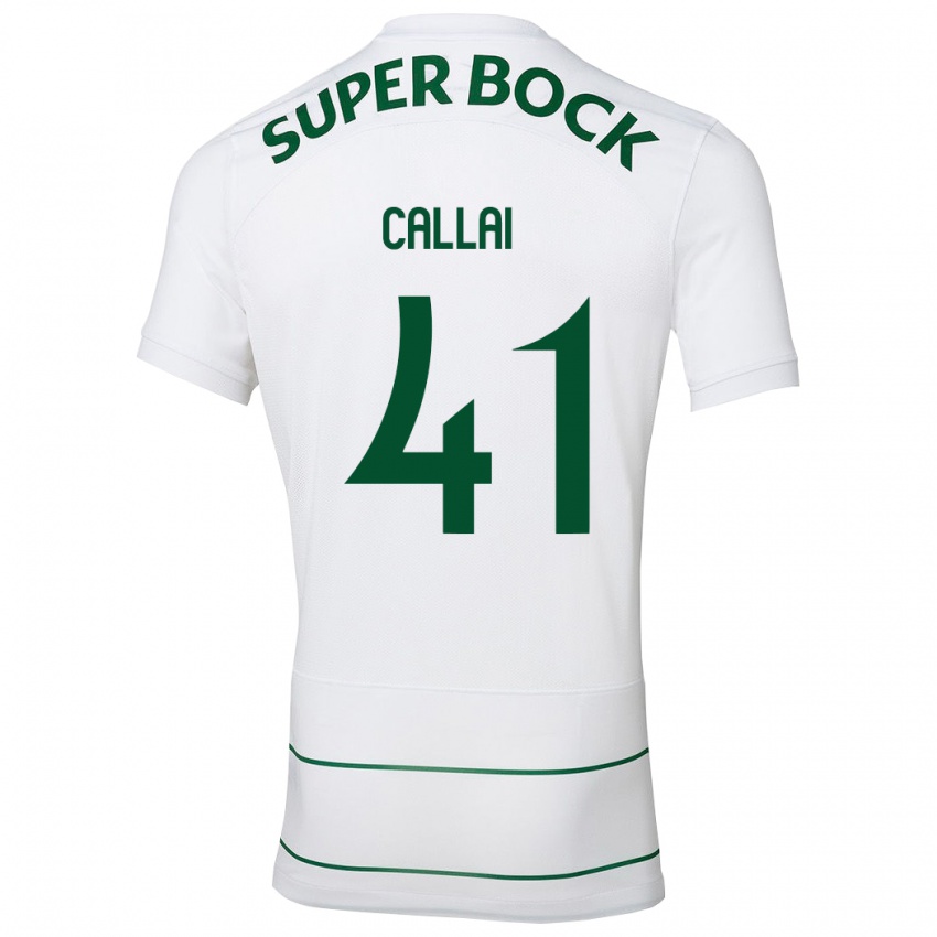Mulher Camisola Diego Callai #41 Branco Alternativa 2023/24 Camisa