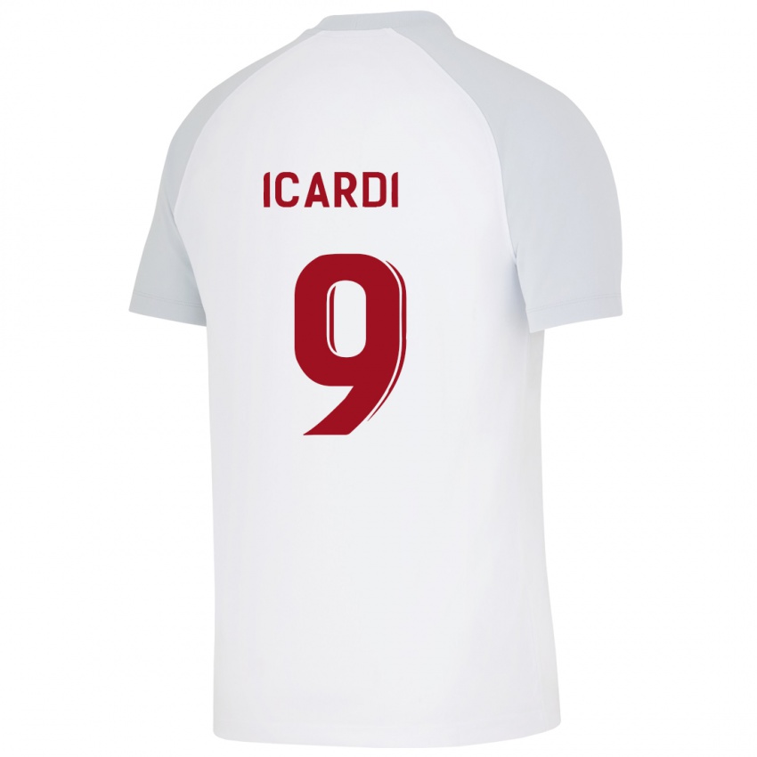 Mulher Camisola Mauro Icardi #9 Branco Alternativa 2023/24 Camisa