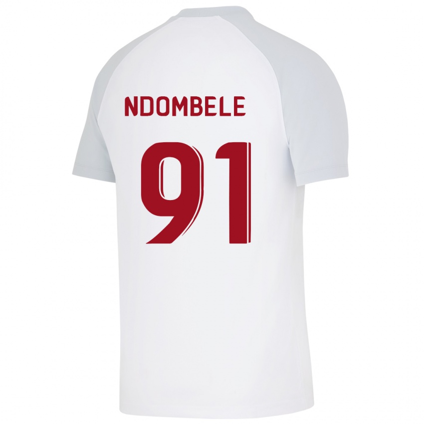 Mulher Camisola Tanguy Ndombele #91 Branco Alternativa 2023/24 Camisa